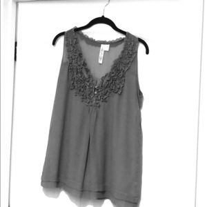 Ruffled Gray Blouse